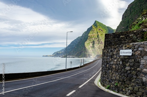 Coast road on Madeira