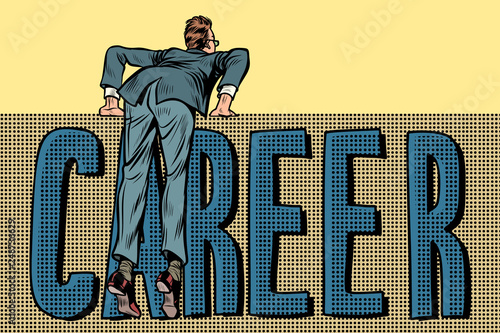 man makes a career, barrier