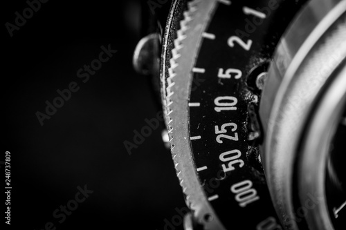 Wallpaper Mural closeup of a lens of analogue camera. instantaneity  settings concept  Torontodigital.ca