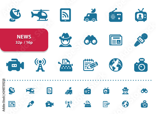News Icons (2x magnification for preview)