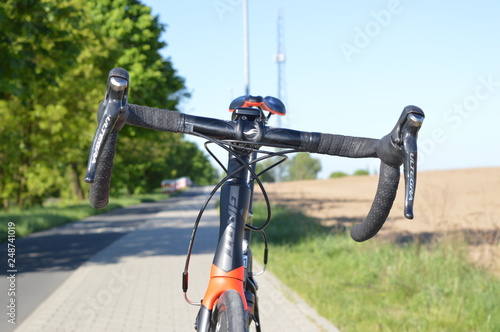 Aero road bike front photo