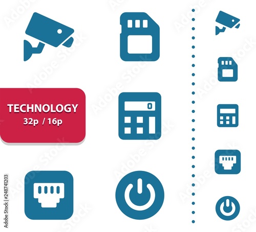Technology Icons (4x magnification for preview).
