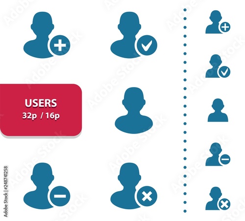 Users Icons (4x magnification for preview).