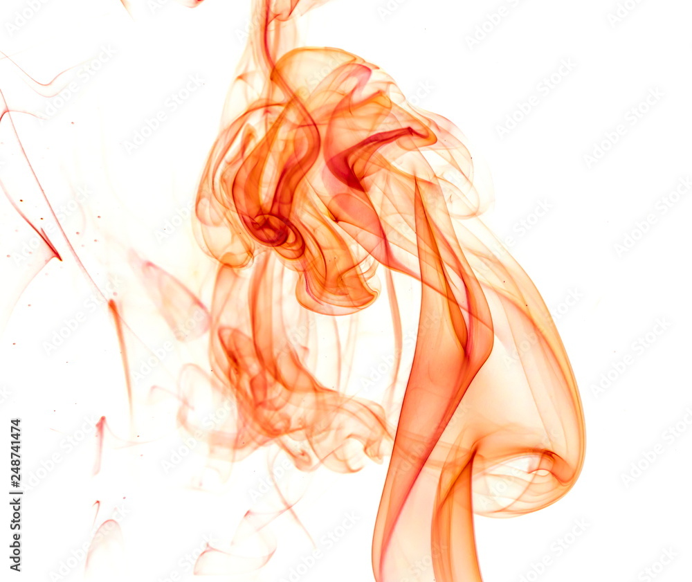 Red smoke on white background Red smoke on white background