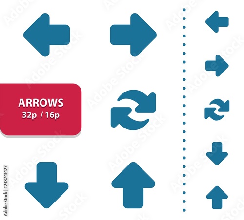 Arrows Icons (4x magnification for preview).