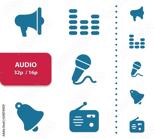 Audio Icons (4x magnification for preview).
