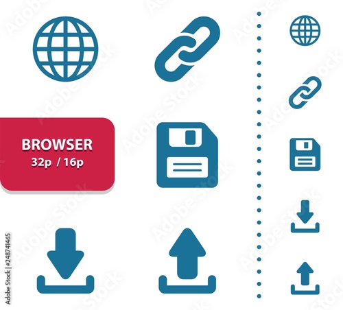 Browser Icons (4x magnification for preview).