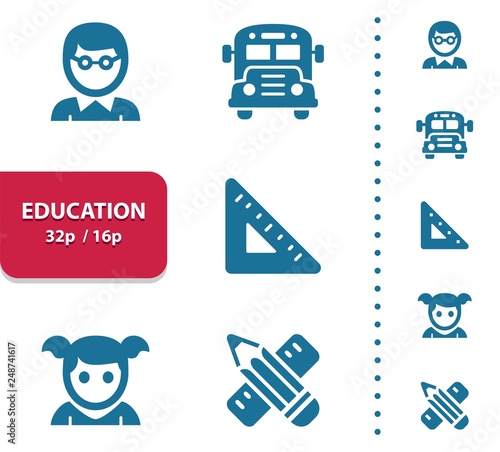 Education Icons (4x magnification for preview).