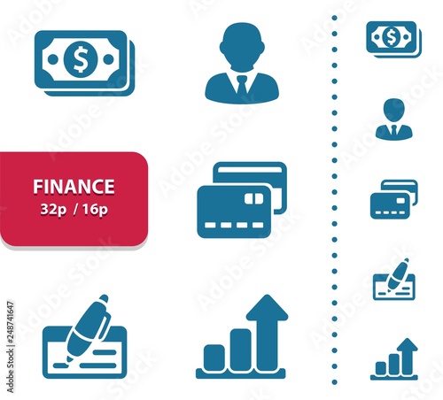 Finance Icons (4x magnification for preview).