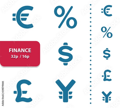 Finance Icons (4x magnification for preview).