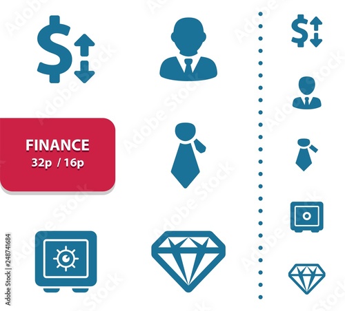 Finance Icons (4x magnification for preview).
