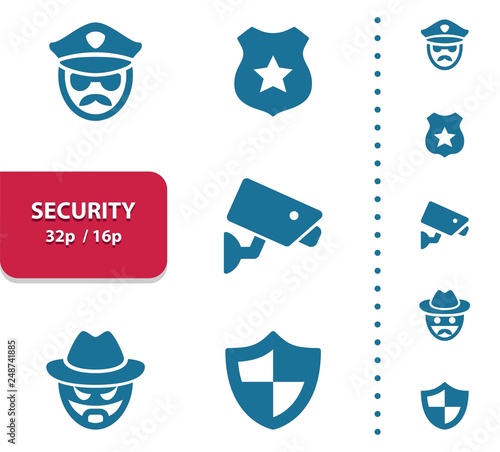 Security Icons (4x magnification for preview).