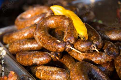 Traditional hungarian food is hurka photo