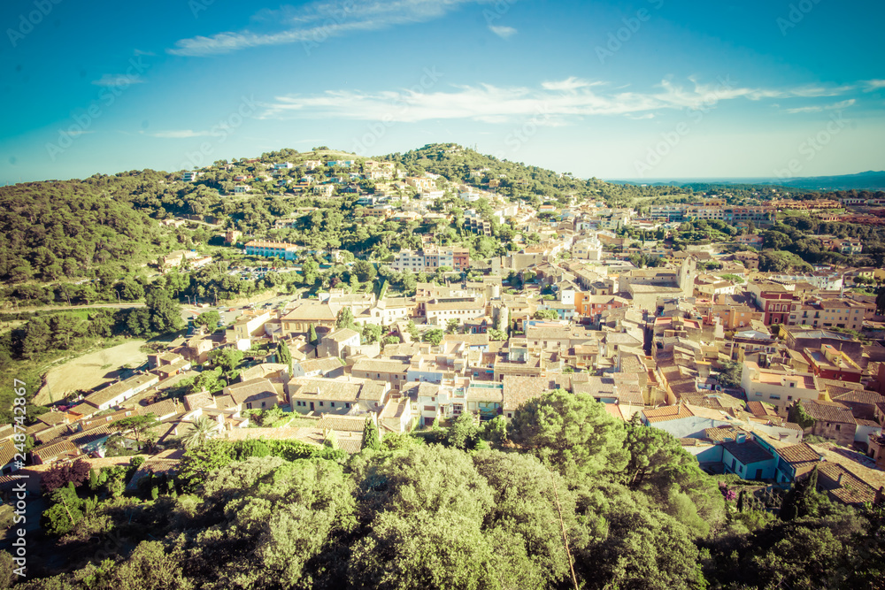 landscape of the city of begur in europe