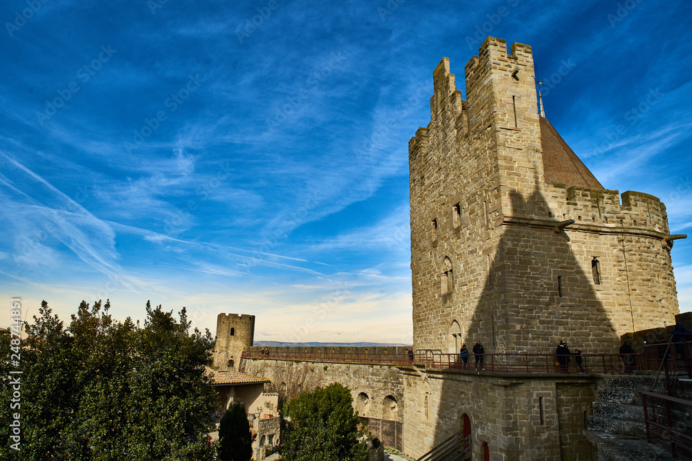 A tower in the Castle of Carcassonne, France