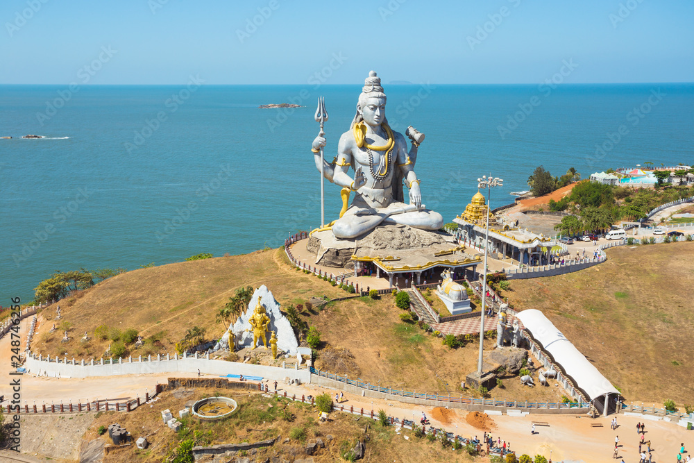Statue of Lord Shiva was built at Murudeshwar