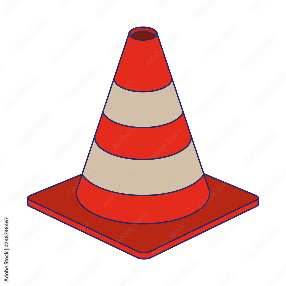 construction traffic cone symbol blue lines construction traffic cone symbol blue lines