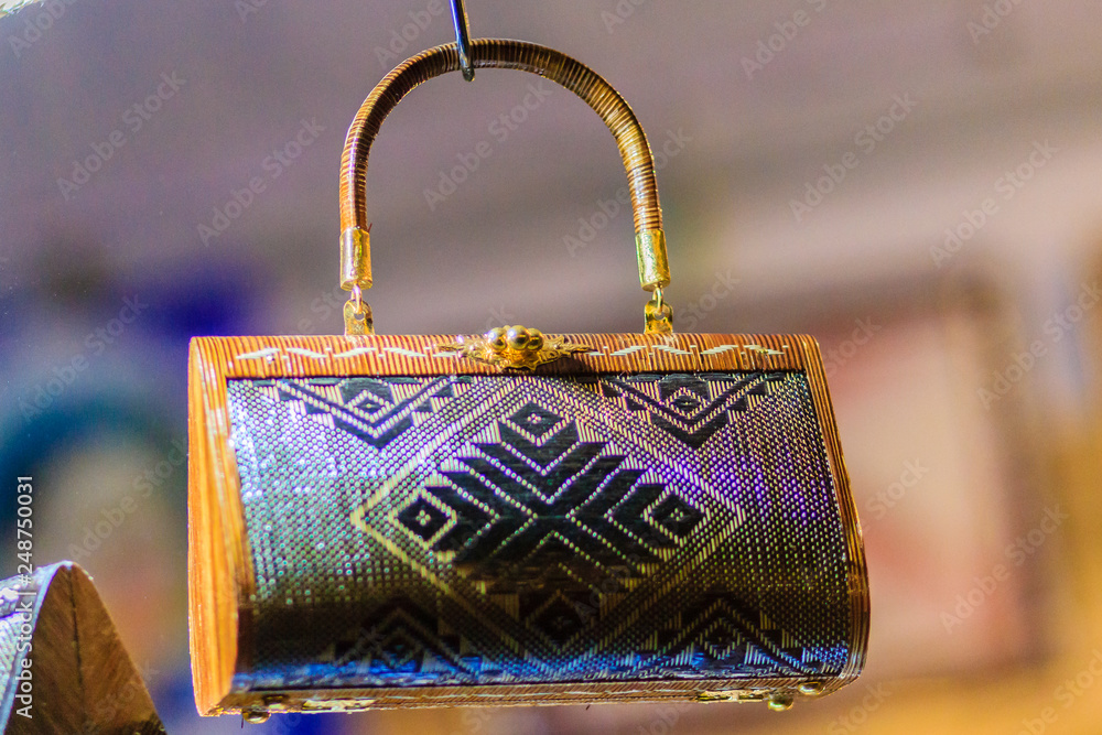 Beautiful lady handbags and basketry that made from Lygodium