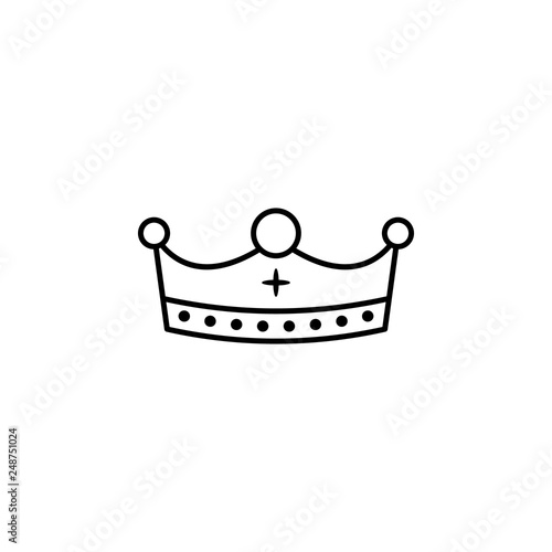king crown icon. Element of royalty for mobile concept and web apps icon. Thin line icon for website design and development, app development. Premium icon