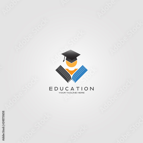 education flat icon for apps or website