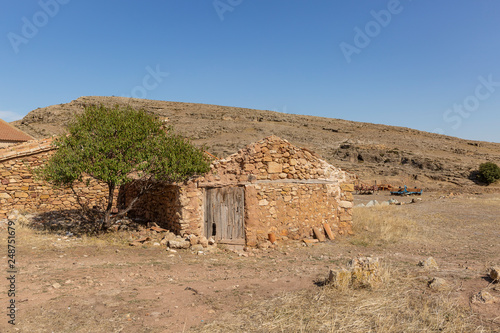 rural huts in Monforte de Moyuela, province of Teruel, Aragon, Spain