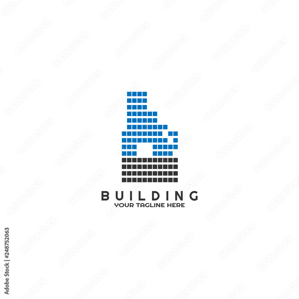Real estate or house with B letter for building construction Real estate or house with B letter for building construction