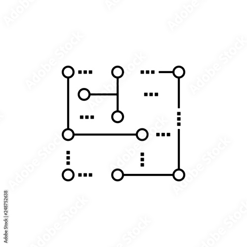 data, distributed, network, p2p icon. Element of future pack for mobile concept and web apps icon. Thin line icon for website design and development, app development