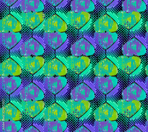 A heart. Seamless pattern. Pattern. Background. Background of strips with hearts.