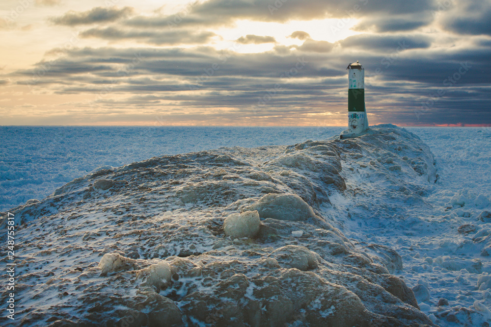 Frozen Path To The Pier
