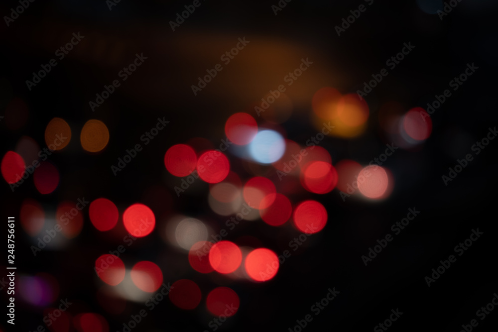 blurred Light night city blue bokeh abstract black background blur lens  flare reflection beautiful circle glitter merry christmas and happy new  year card celebration lamp street with dark sky festival Stock Photo |