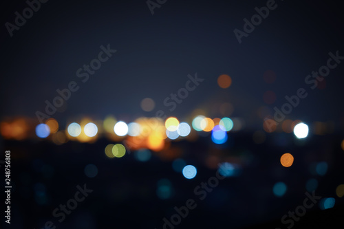 light night city bokeh abstract background © arwiyada