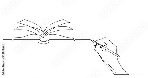 hand drawing business concept sketch of open book