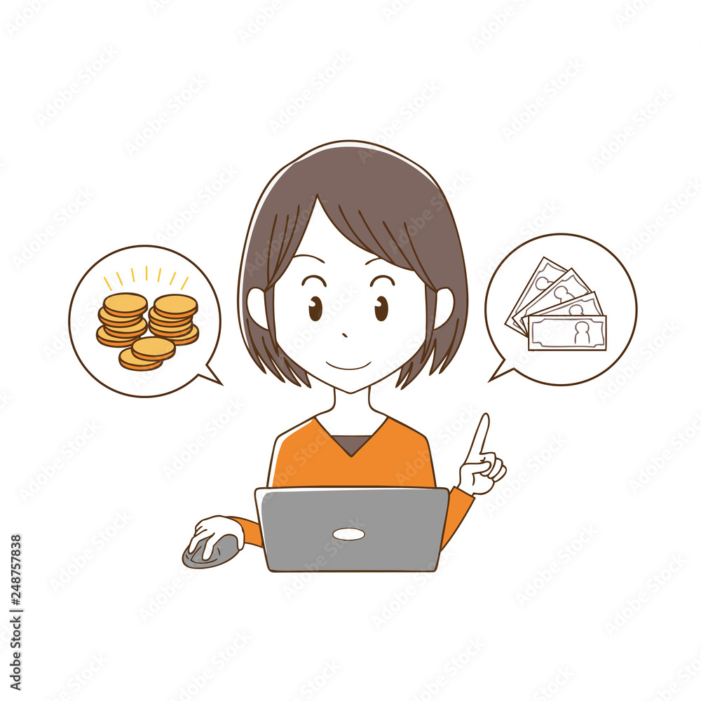 女性 在宅 ノートパソコン 稼ぐ お金 Vector De Stock Adobe Stock 女性 在宅 ノートパソコン 稼ぐ お金 Vector De Stock Adobe Stock