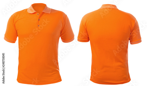 Orange Collared Shirt Design Template