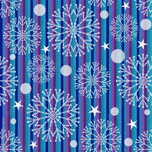 Winter seamless christmas striped knitted pattern