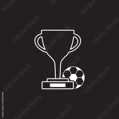 Soccer cup icon. Simple element illustration. award symbol design template. Can be used for web and mobile