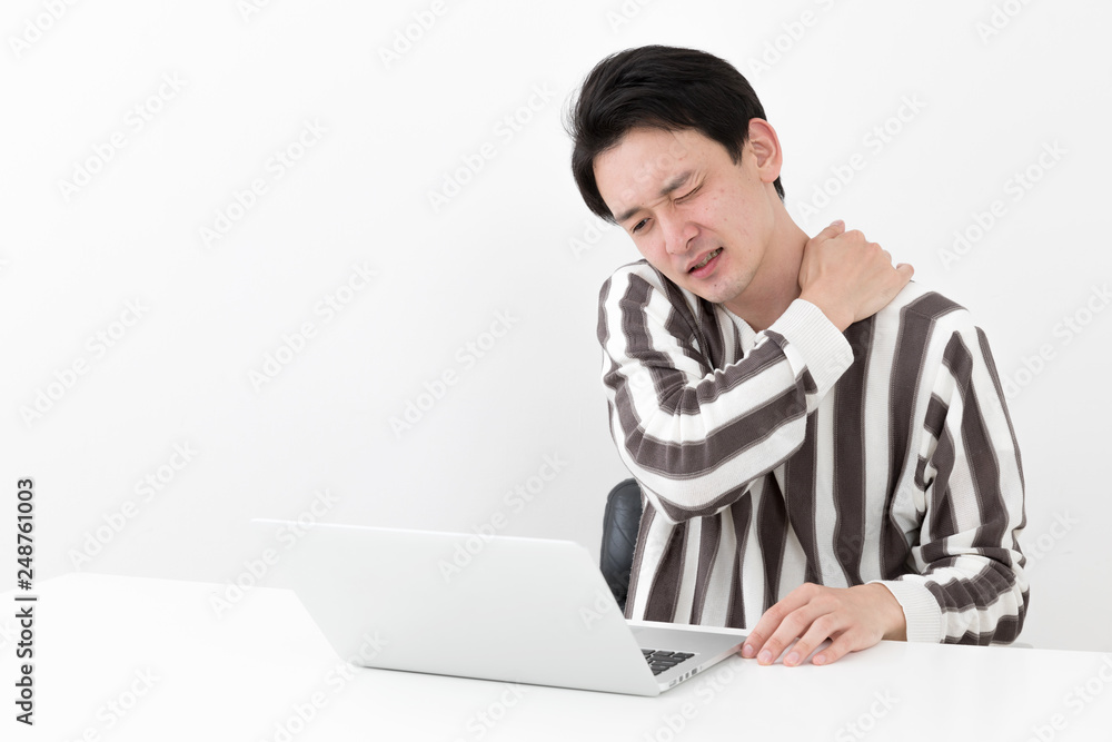 portrait of casual asian man on white background portrait of casual asian man on white background