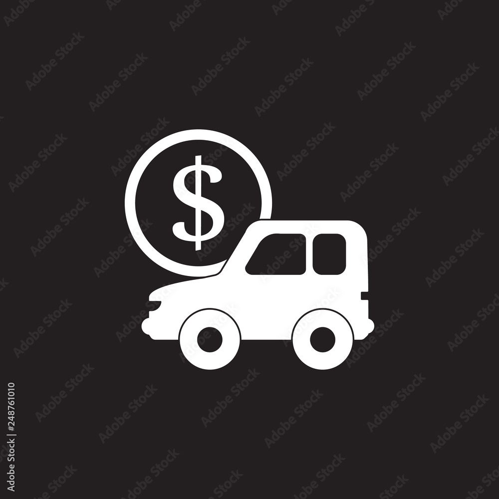 car with dollar sign icon. Simple element illustration. Business icons universal for web and mobile car with dollar sign icon. Simple element illustration. Business icons universal for web and mobile