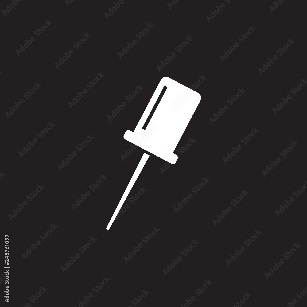 Paper push pin. Simple element illustration. Business icons universal for web and mobile Paper push pin. Simple element illustration. Business icons universal for web and mobile