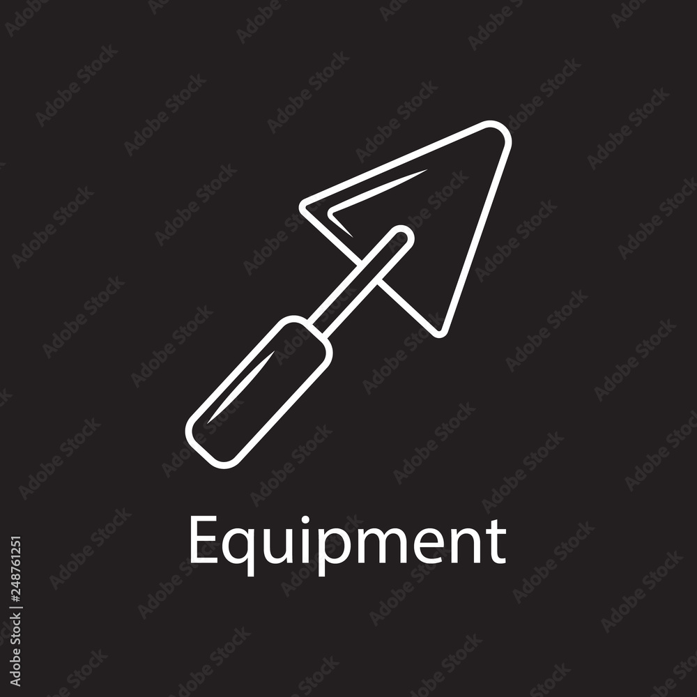Trowel Icon icon. Simple element illustration. Trowel Icon symbol design from Construction collection set. Can be used in web and mobile Trowel Icon icon. Simple element illustration. Trowel Icon symbol design from Construction collection set. Can be used in web and mobile