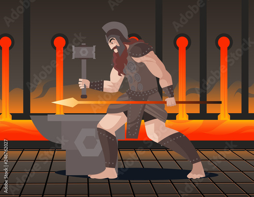 ancient warrior forge blacksmith