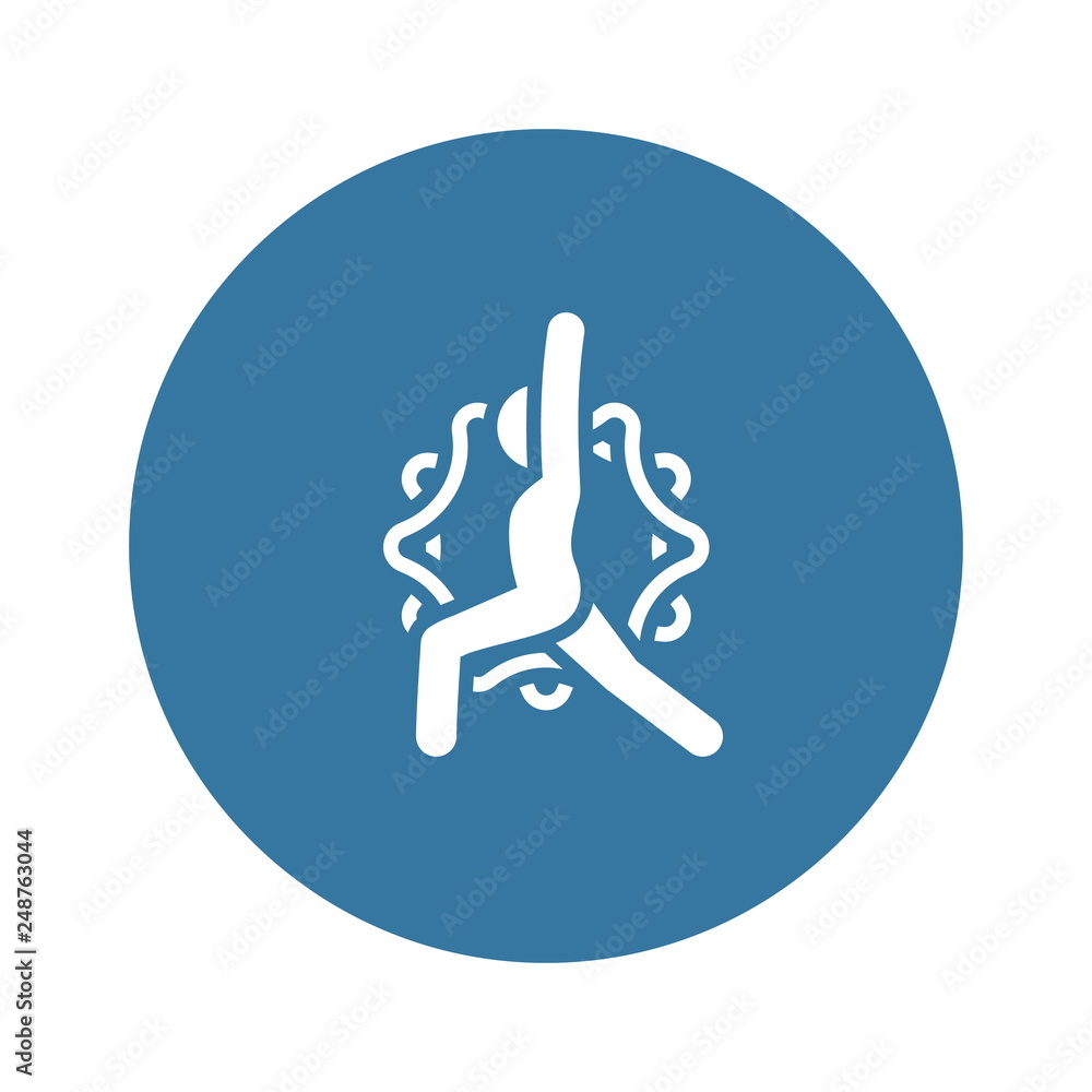 Yoga Warrior Pose Icon. Flat Design Isolated Illustration. Yoga Warrior Pose Icon. Flat Design Isolated Illustration.