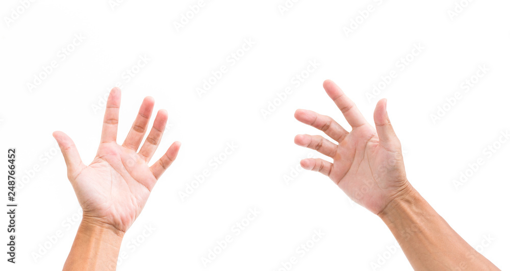 Man hand isolated on white background Man hand isolated on white background