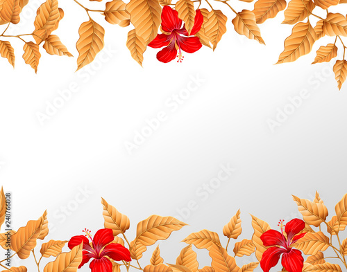 A autumn leaf border