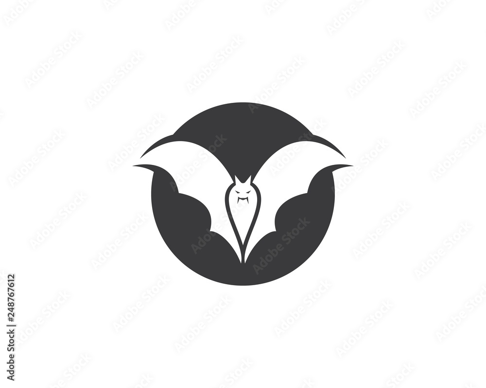 Obraz premium Bat logo template vector icon illustration design
