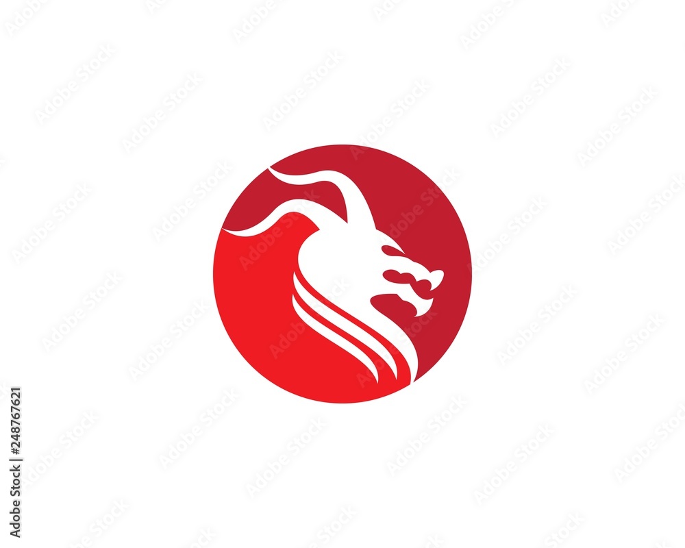Dragon head symbol illustration Dragon head symbol illustration