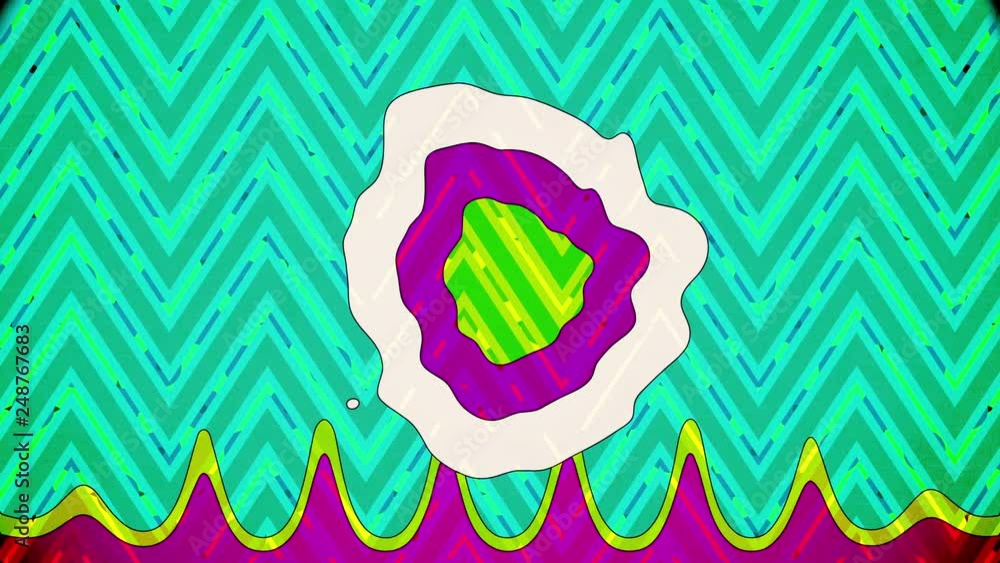 Funky Abstract Shapes and Paint Background Loop