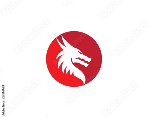 Dragon head symbol illustration