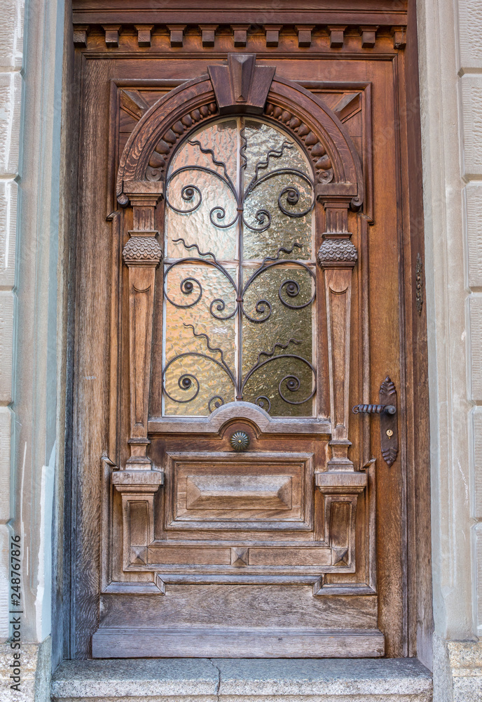 Antique Wooden Door - Stein am Rhein, Switzerland