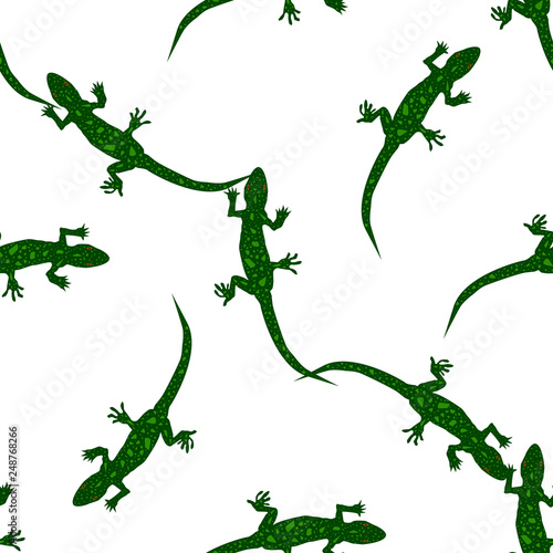 Gecko seamless pattern. Lizard seamless pattern. eps 10